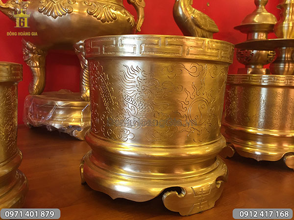 đồ thờ đồng vàng 50cm